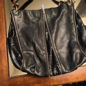 Michael Kors black leather purse